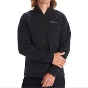 Marmot Rocklin Half Zip Lightweight Fleece Pullover Jacket Black Men's Size XL